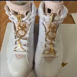 Gold Hoop Jordan 6 Womens size 9.5
